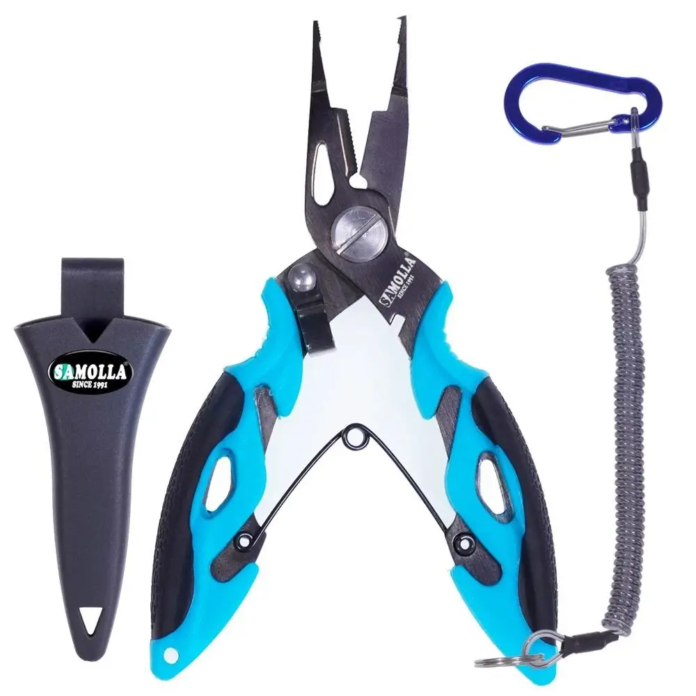 

Anti-slip Fish Pliers High-strength Multifunctional Cut Fishing Line Equipment Non-Slip Handle Stainless Steel Luya Pliers