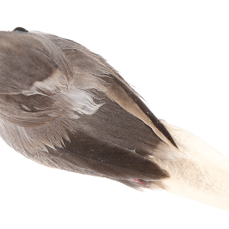 1Pc Gray fake birds artificial foam feathers sparrow home party wedding decor