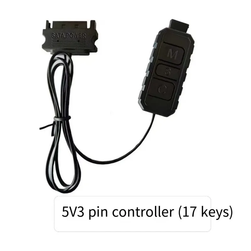 For SATA Power Supply 5V ARGB Computer Fan Controller-Mini Hub