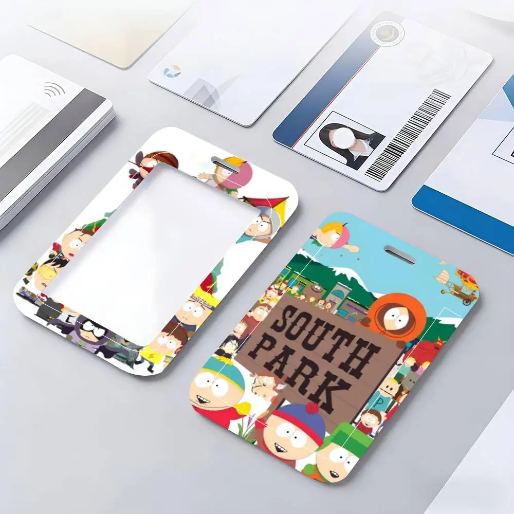 Funny S-South-P-Park ID Card Holder Neck Strap Pendant Door Badge Holder Lanyards Keychain Work Credential Case Gift