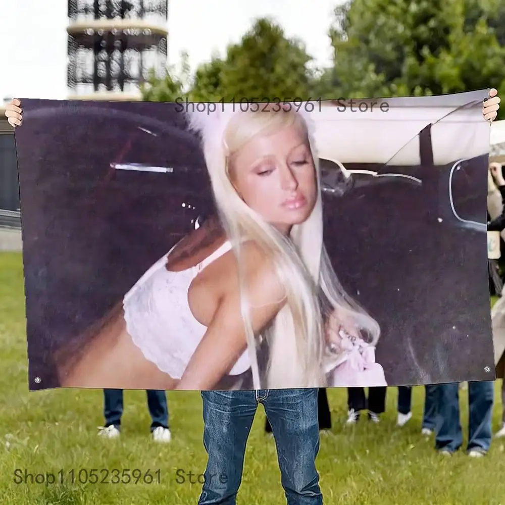 

Chic Bunny P-Paris H-Hilton Hanging Flags Garden Banner Garage Decoration Wall Decor Tapestry Outdoor Home Items