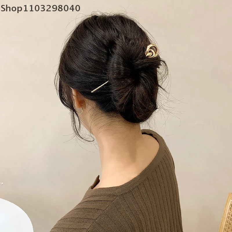 2022 Nuovo Koren Forcine Per Capelli per Le Donne Oro Forcella Disco Barrette Clip Bastoni Per Capelli Un carattere Copricapi Da Sposa Accessori Per Capelli