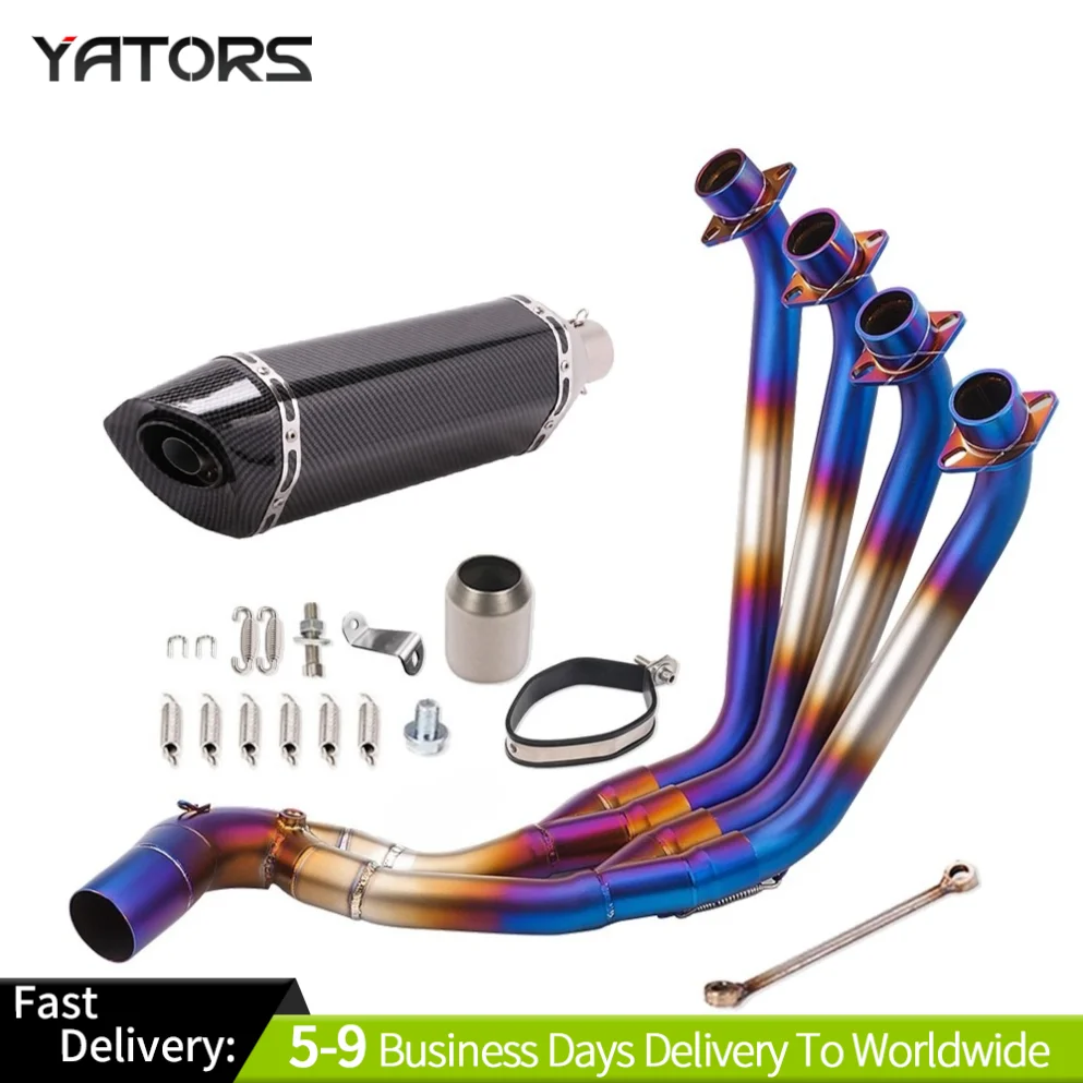 

Slip On Escape Blue Exhaust Systems For Honda CBR650R CBR650F CB650F/R 14-23 Whole Exhaust Pipe