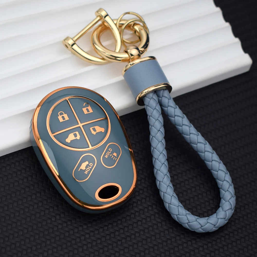 TPU Remote Car Key Fob For Toyota Sienna Tundra Sequoia Tacoma Camry Highlander Aurion 2004-2018 Key Cover Holder Key Chains view 5