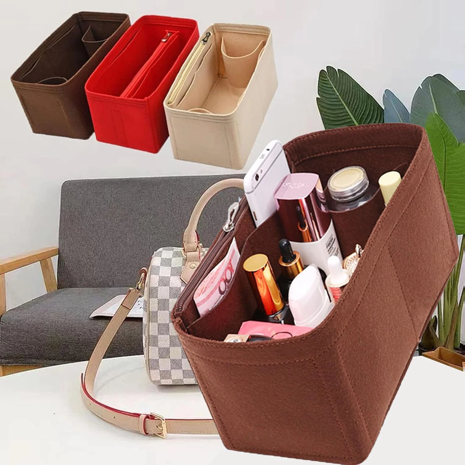 เม็ดมีดกระเป๋าสําหรับ Speedy 25/30 Organizer Insert สําหรับกระเป๋า monogram, เม็ดมีดป้องกันกระเป๋าถือ ​ กระเป๋าโท้ทและที่เก็บกระเป๋าถือ