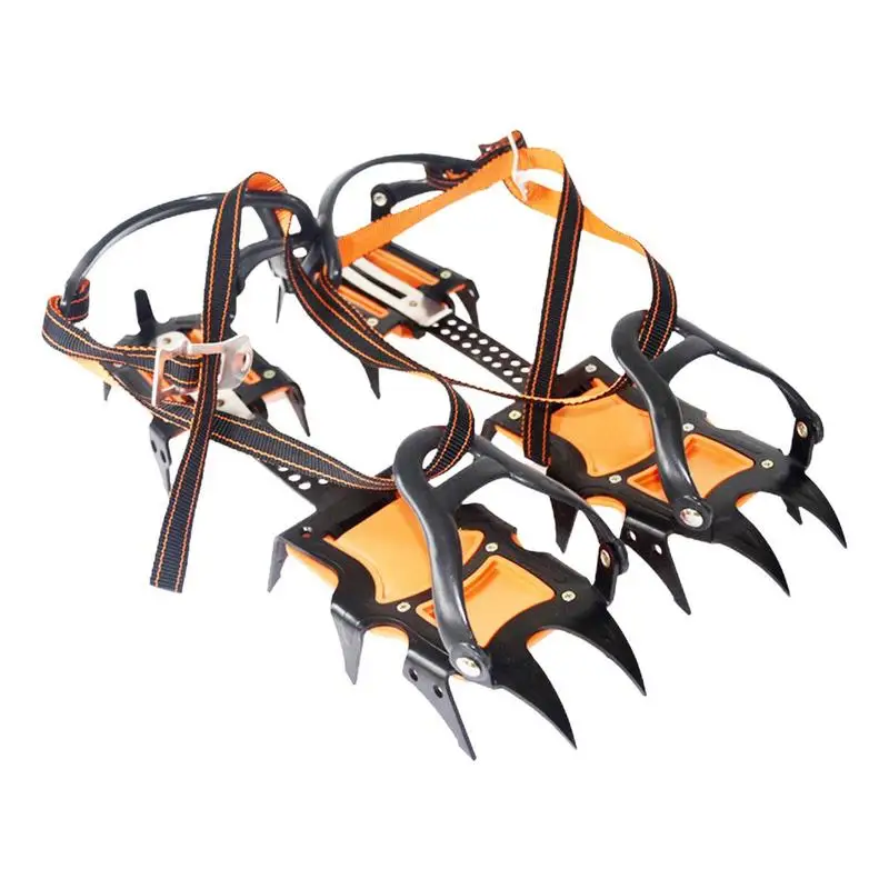 

Outdoor 12 Teeth Climbing Crampons Winter Walk Ice Fishing Snow Shoes Antiskid Shoes Manganese Steel Shoe Covers