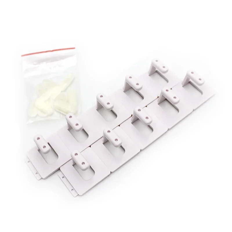 10Pcs Detachable Practice Display Stand Holder & 10Pcs False Nail Tips Manicure Nail Art Tool Set