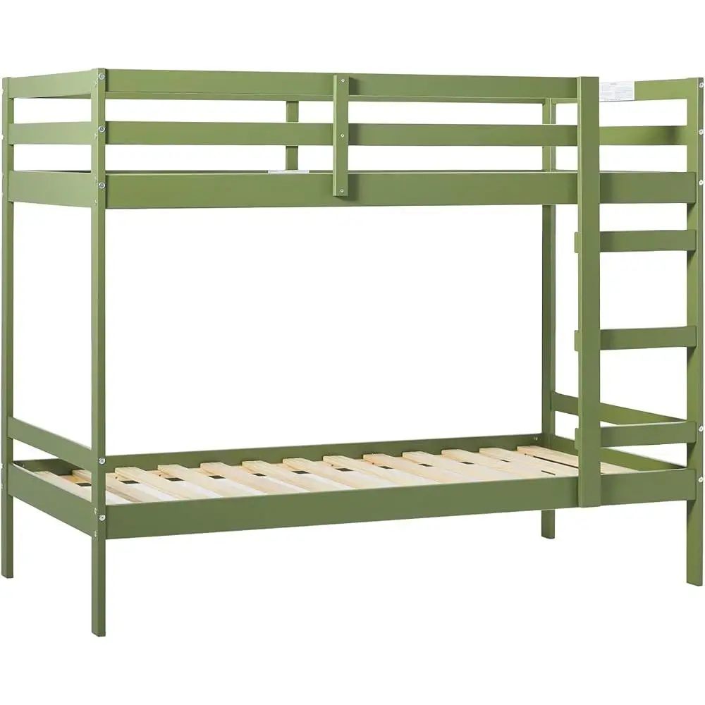 Modern Twin-Size Children's Bed Frame Bedroom Twin-Size Olive Green