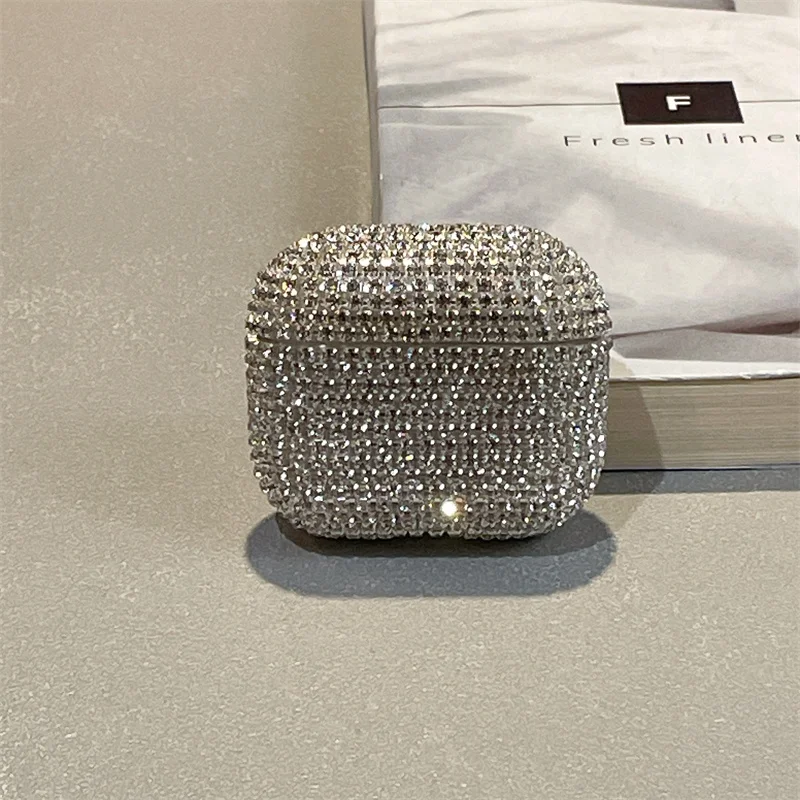 Glitter Rhinestone Headset Hard Case Wireless Charging Cover For Airpods Case 3 Generation Bling Pro 2 Cover For Airpods 1 2