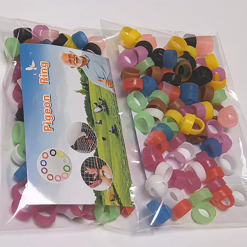 Elastic Colorful Pigeon Leg Rings – Multi-Color Identification Bands for Racing Pigeon Training & Marking