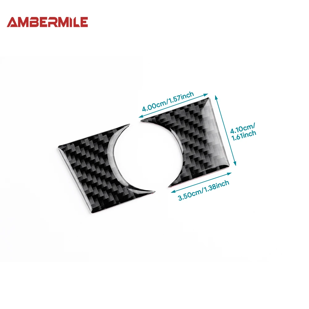 2pcs for Mini Cooper S F65 F66 F67 2024 2025 Dashboard Side Air Outlet Vent Sticker Real Soft Carbon Fiber Cover Accessories