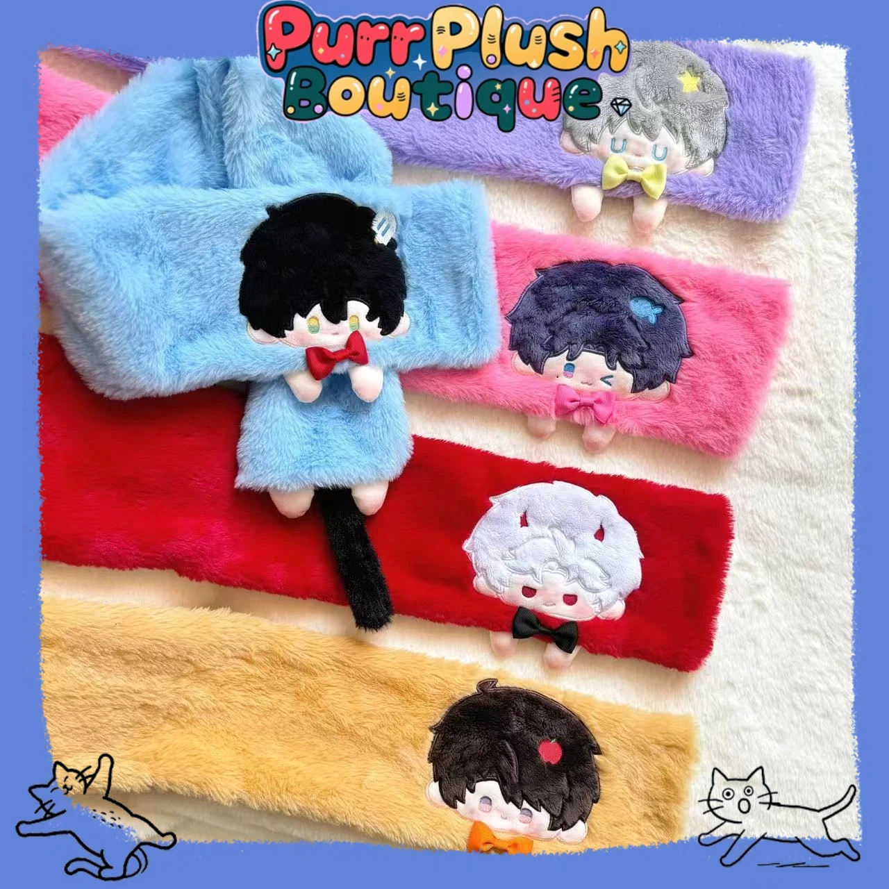 

Love and Deepspace Muffler Rafayel Sylus Caleb Zayne Xavier Cosplay Fluffy Scarf Cartoon Scarves Neck Scarfs Necks Gaiter Xmas