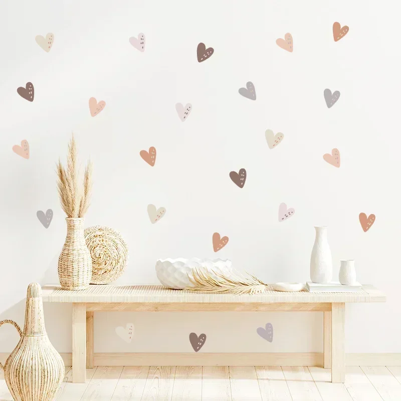 Hearts Wall Stickers For Home Living Room Children Girl Boy Bedroom Decoration Baby Nursery DIY Art Decals Wallpaper