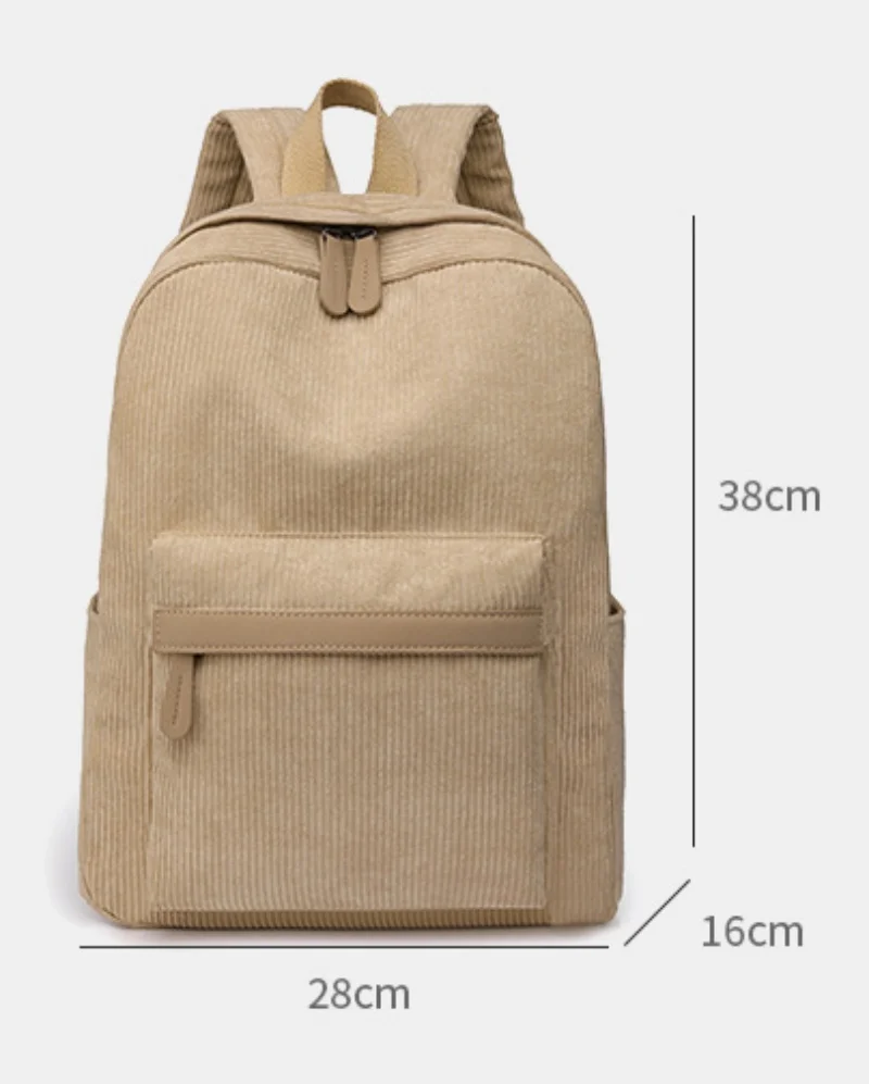 Mochila personalizada para homens e mulheres, mochila de lona monocromática simples e elegante, casual estudante