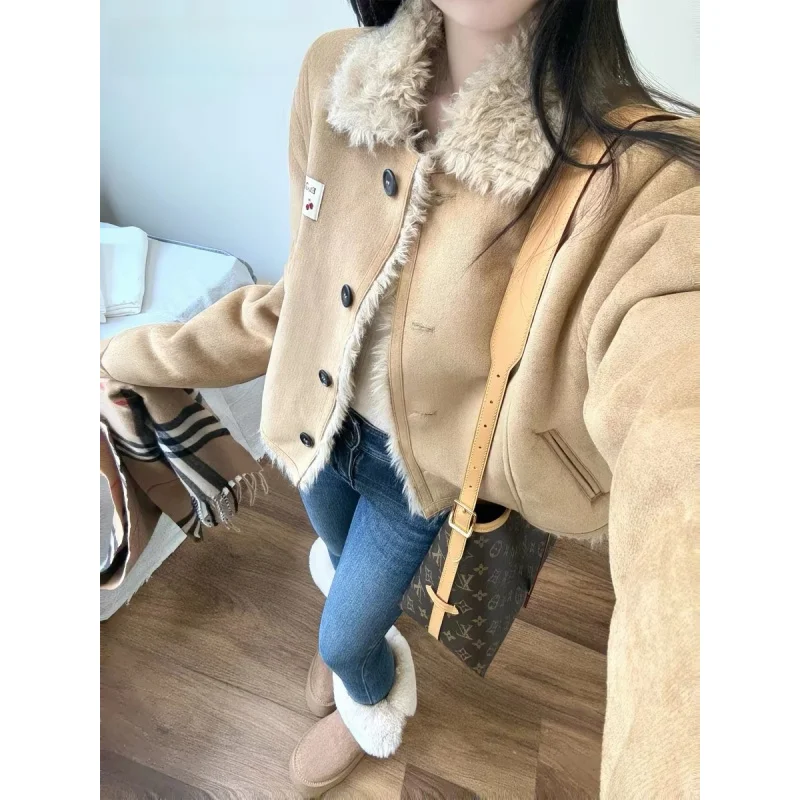 Damskie jeansy skinny z wysokim stanem, ocieplane pluszem, jesienno-zimowe, nowe, wyszczuplające, elastyczne, uniwersalne jegginsy, zapinane na podwójne guziki, spodnie bootcut 9/9 długości.