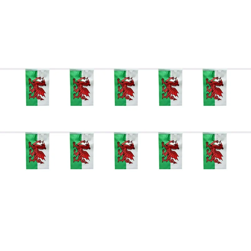 

SKY FLAG Welsh bunting flags 14x21cm 20pcs/lot Welsh String flags Pennant Banner for Festival Party decoration