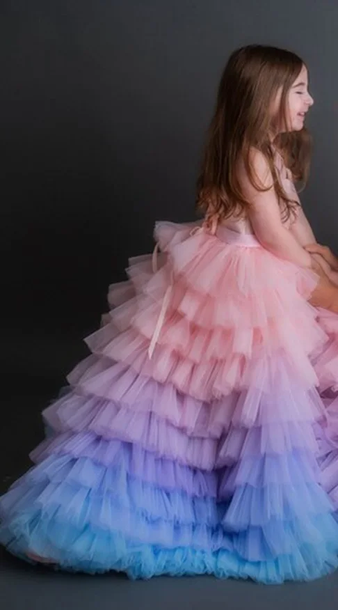 ชุดเดรสแม่ลูกแบบเข้าชุดกัน ผ้าทูลล์พองฟู สไตล์เจ้าหญิง สำหรับงานพรอม งานแต่งงาน งานวันเกิด งานเลี้ยงกลางคืน