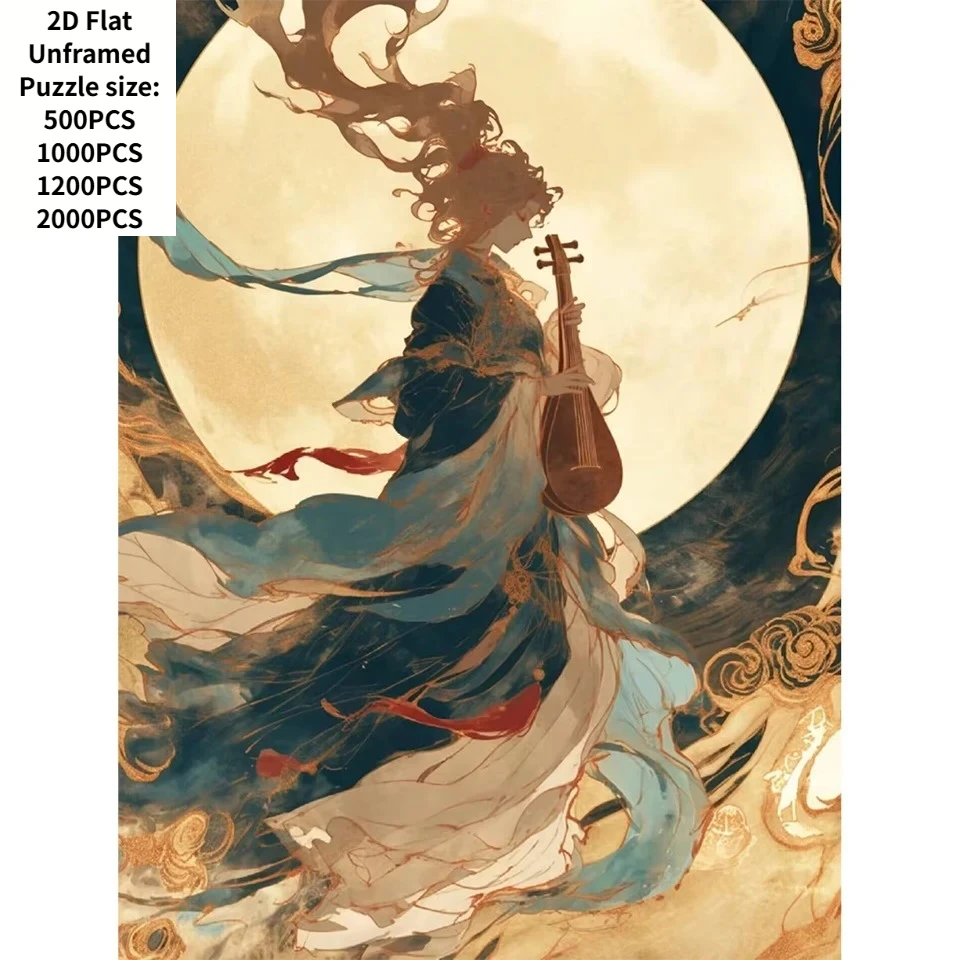 

500/1000 Pieces Jigsaw Puzzle Dunhuang Flying Beauty Woman Jigsaw Puzzle Educational Toy for Kids Games Christmas Gift