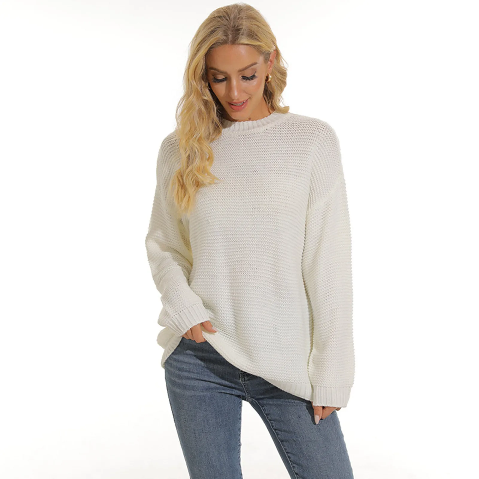 

Womens 2024 Winter Fall Solid Turtleneck High Neck Balloon Long Sleeve Sweaters Pullover Outerwear Long Sleeve Sweatshirt