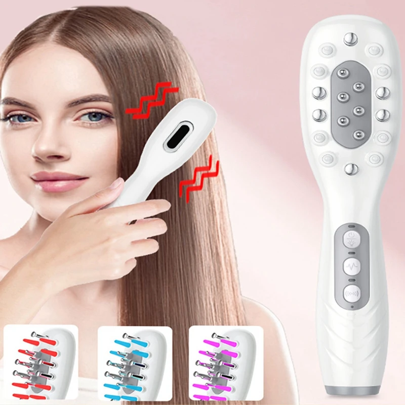 Electric Calp Massage Comb Hair Oil Applicator Scalp Massager For Hair Treatment Growth Medicine Fluid Essential Oil