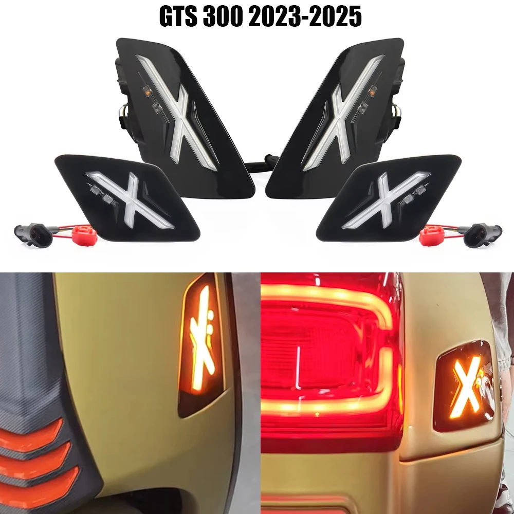 

Motorcycle New Turn Signal Lamp Light Front Rear Indicator Flasher Blinker Lights For Vespa GTS 300 GTS300 gts300