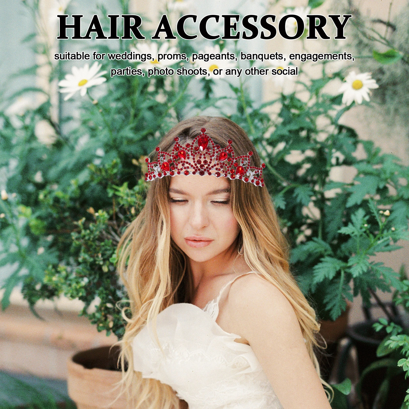 

Rhinestone Crown Hair Accessory Elegant Zinc Alloy Decorations Retro Baroque Style Wedding Party Photo Prop Haircare Styling