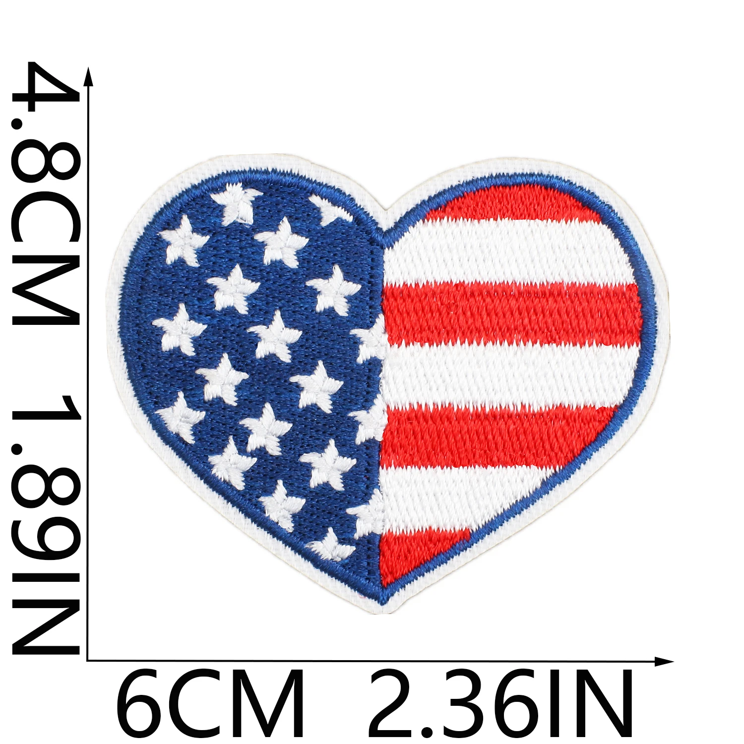 1 sztuka American National Day Cake Embroidery Patch USA Independence Day Love Eagle Flag Patches Iron On Clothing Logo Badge