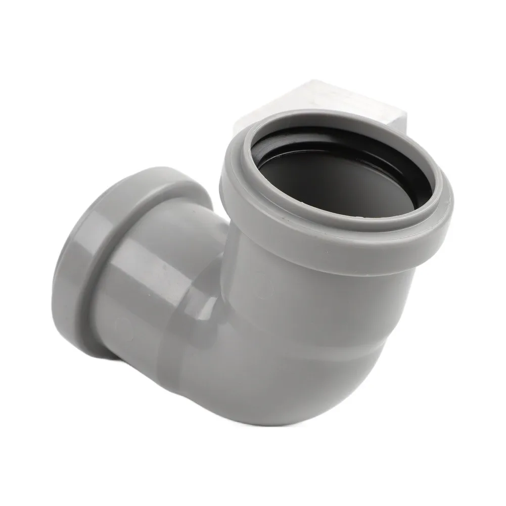 50mm Plastic For Drain Elbow Joint with Precise 90 Degree Configuration and Push Connect Mechanism with O Ring Leak Protection