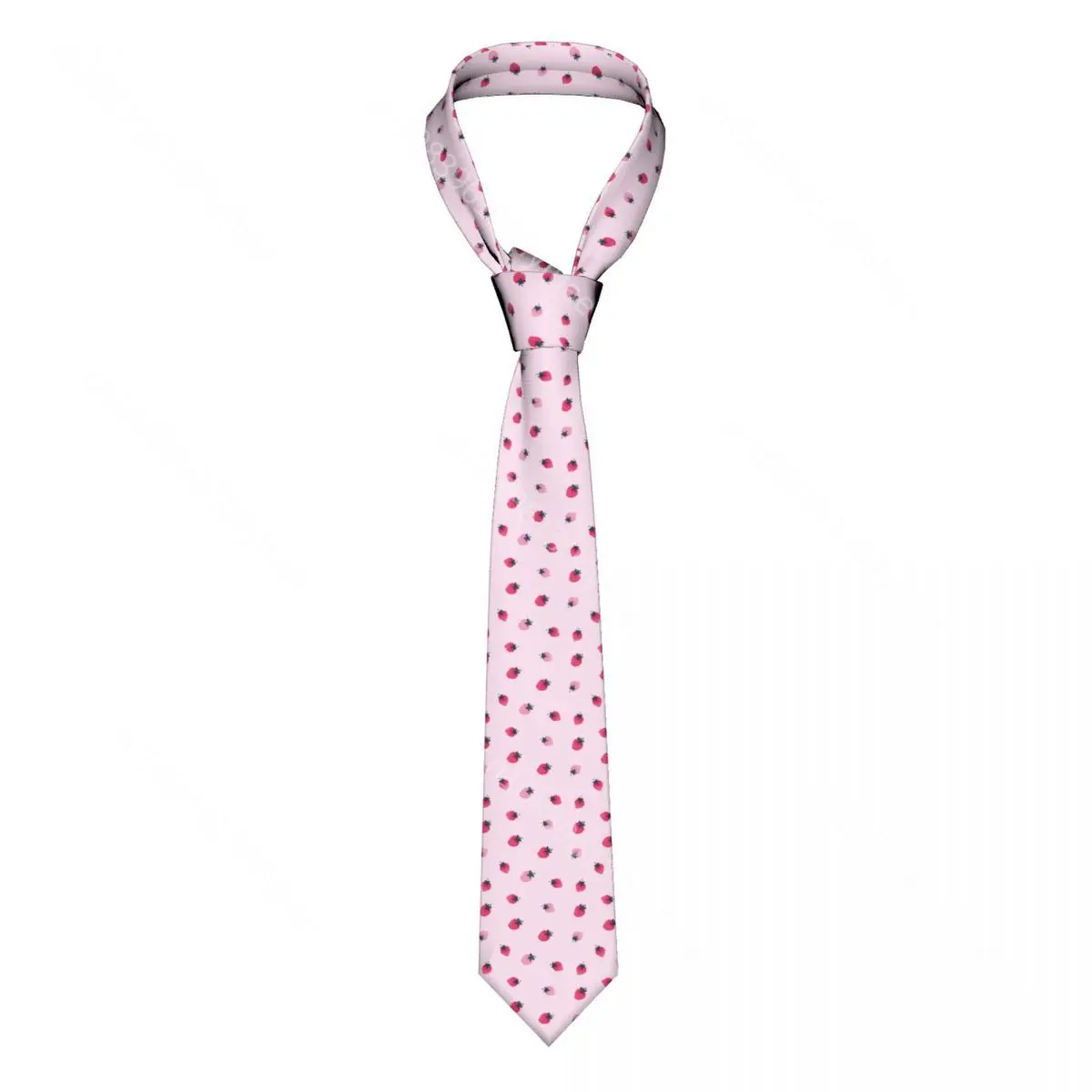 Cravatta da uomo sottile skinny rosa modello fragola cravatta moda cravatta stile libero cravatta da uomo festa matrimonio