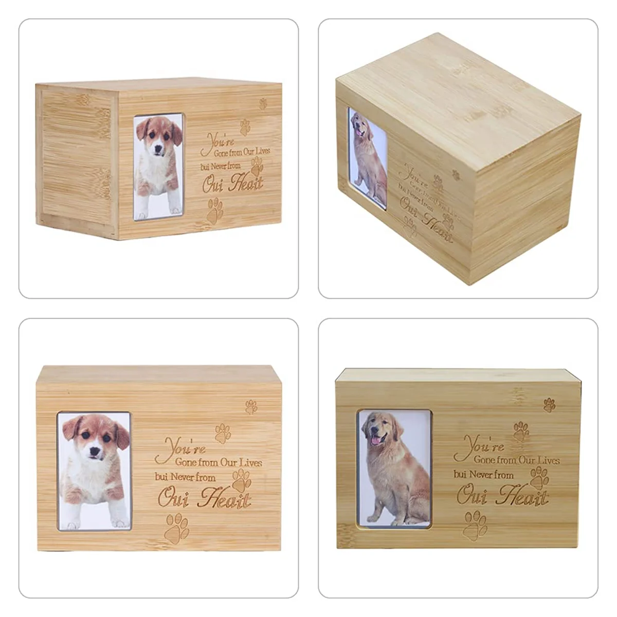 Pet Urn, Pet Memory Urn for Ashes, Pet Cremation Urn with Picture Frame, Urn Cremation