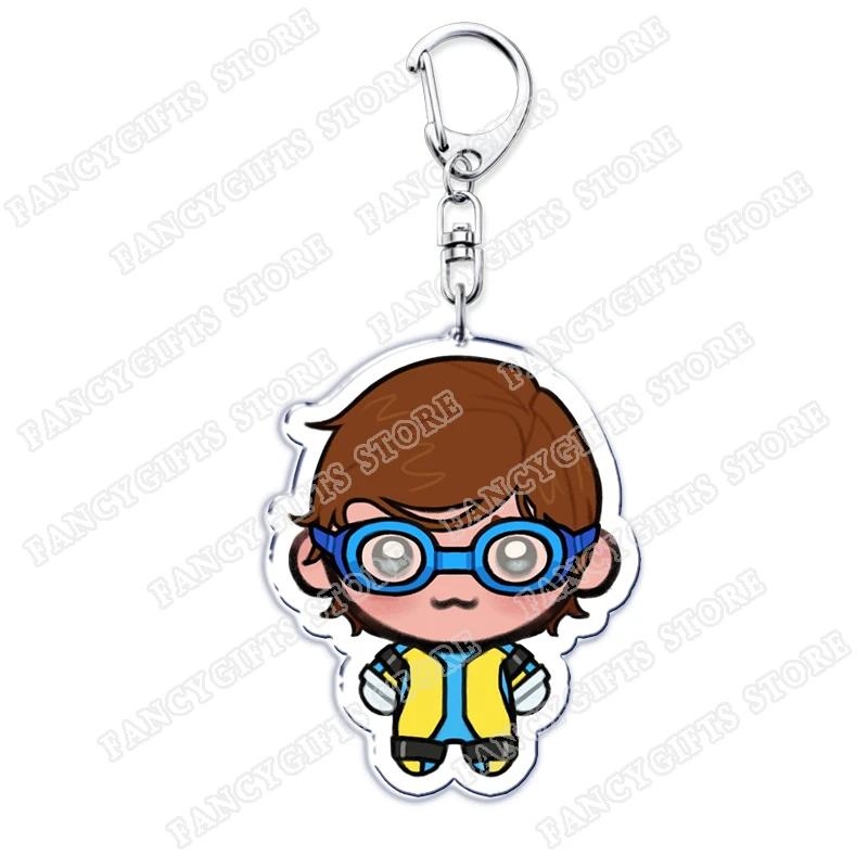 Cute Cartoon Video Game Chibi Keychain Accessories Bag Blazer Robert Robertson Invisigal Keyrings Jewelry Fans Freinds Gifts