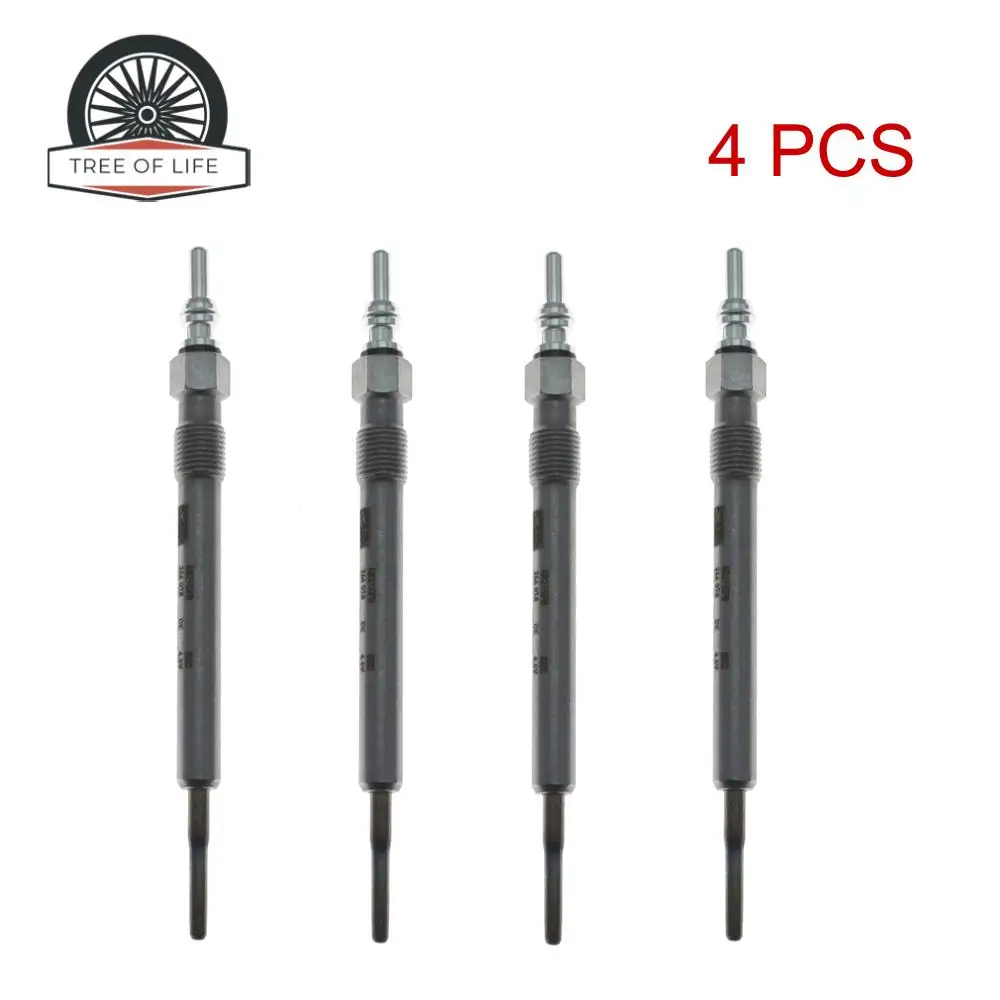 4.4V Glow Plugs Set 4x For VW Touareg Audi Porsche Cayenne 95517032090 0250403009 03L963319 03L963319B 03L963319D 04L963319E