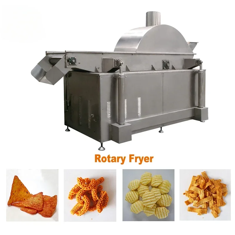Automatic Continuous Snack Conveyor Belt Fryer Machine