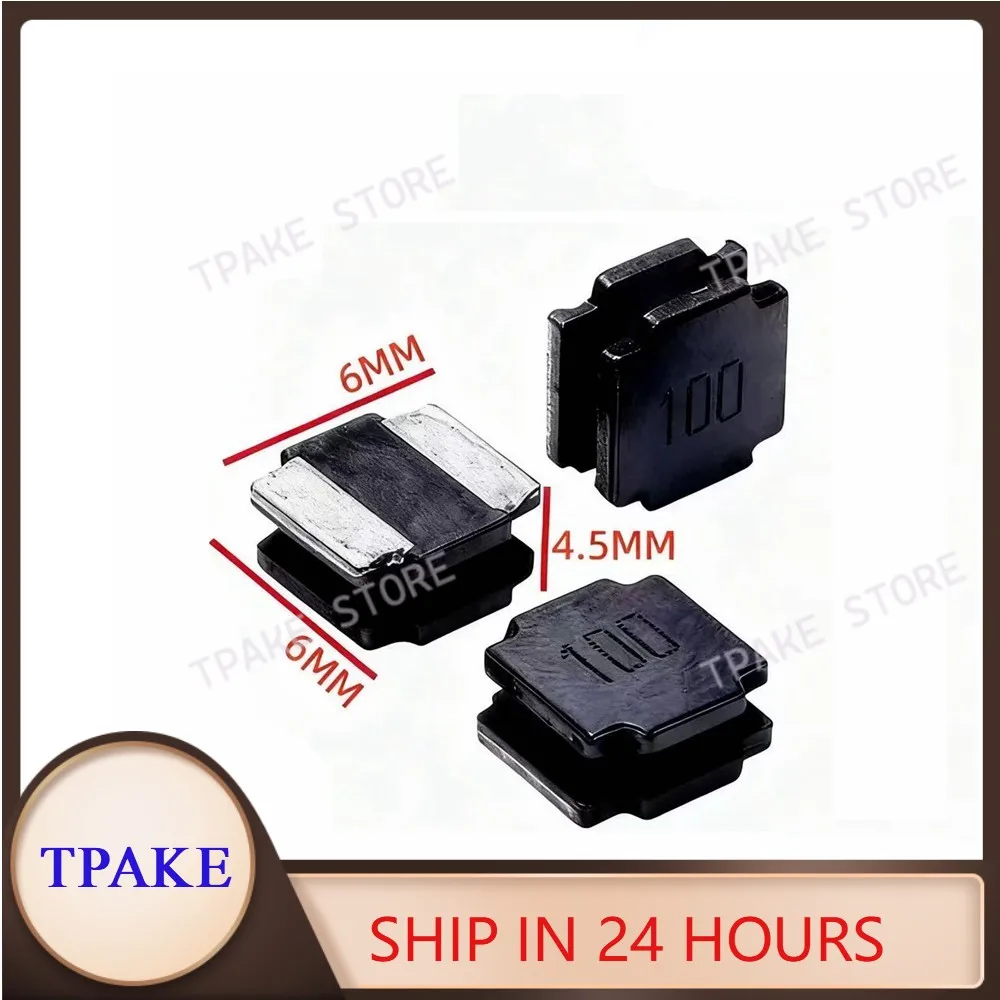 100pcs SMD Magnetic Glue Shielded Power Inductor NR6045 6*6*4.5mm 1MH 2.2UH 68UH 100UH 470UH 1R5/3R3/331/681/102