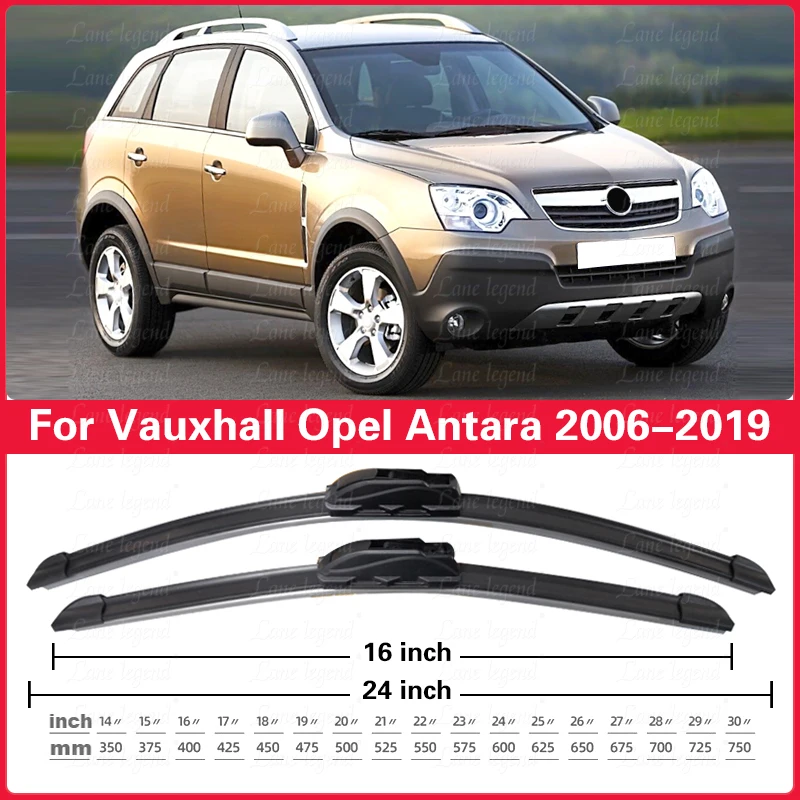 

For Vauxhall Opel Antara 2006 - 2019 Front Rear Windshield Wiper Blades 3pcs Windscreen Window Accessories 2010 2013 2015 2018