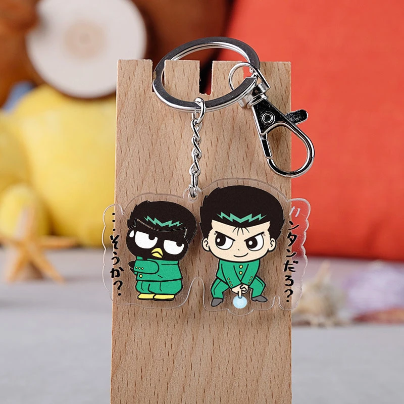 Yusuke Urameshi Kazuma Sangoku Wataru Popular Anime Two-dimensional Peripheral Transparent Acrylic Keychain Backpack Pendant