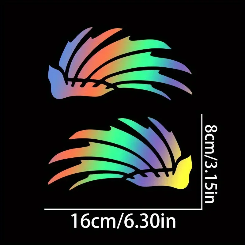 Wing Pattern Vinyl Stickers, Waterproof UV Resistant Decal for Motorcycle Helmet Car Body DIY Scratch Cover Decor, Holiday Gift