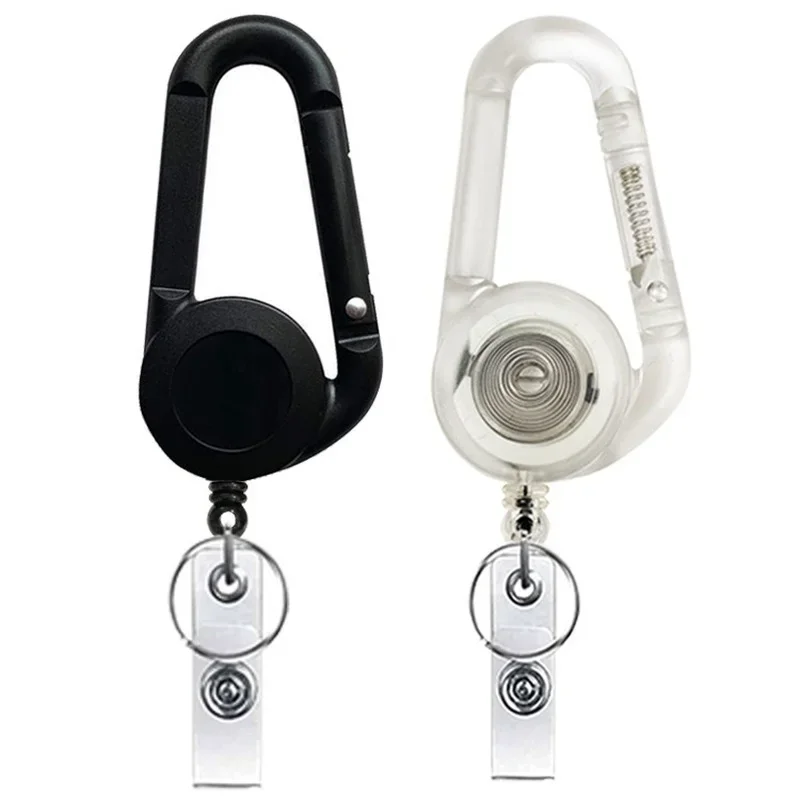 1 قطعة قابل للسحب سحب Keyrings سلسلة بكرة حزام قابل للتمديد بكرة ID الحبل اسم بطاقة تعريف شارة حامل حلقة تسلق المفاتيح #4