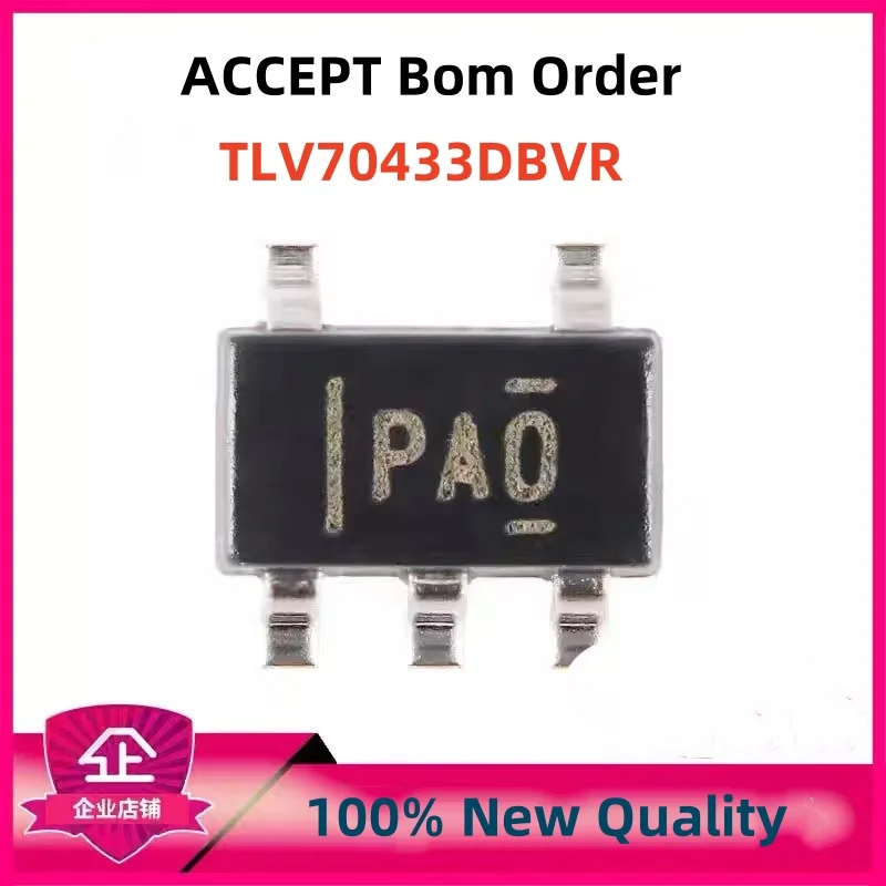 10-50PCS 100% New TLV70433 TLV70433DBVR PAO PA0 SOT23-5 Brand New Original Chips ic In stock