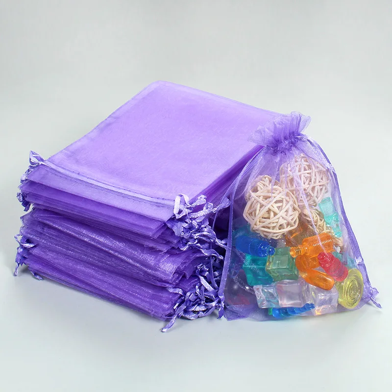 7x9 50 Stück Elegante Transparente Organza-Geschenktüten mit Kordelzug für Kosmetik, Parfüm, Bastelarbeiten und Kleine Geschenkverpackungen – Detail 19