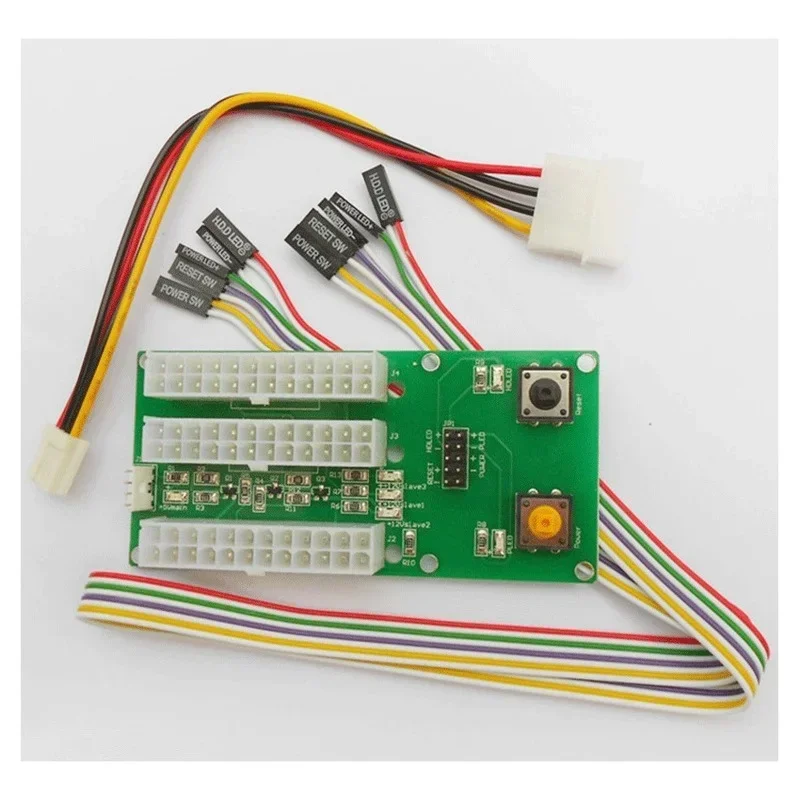 ATX Power Supply Synchronous Start Cable Multi Power Supply 24 PIN IDE 4 PIN Power Start Board for ETH Coin Miner