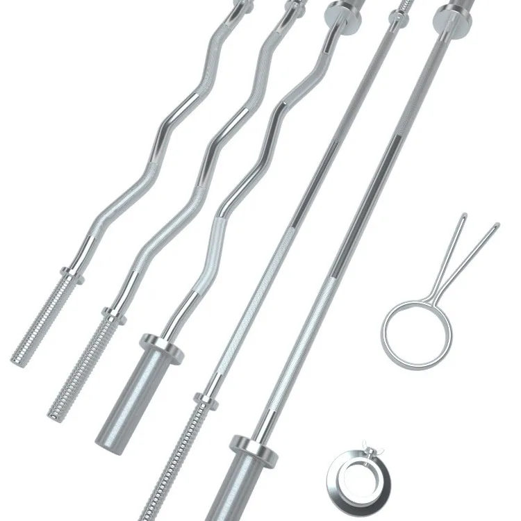 

High Quality Gym Barbell Bar Weight Lifting Straight Curl Barbell Bar 1.5m 1.8m Fitness Barbell Bar