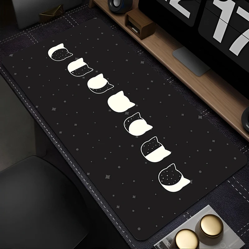 

1 шт. коврик для мыши расширенный игровой коврик для мыши милый аниме кот настольный коврик с прошитой нескользящей резиновой основой Kawaii Star коврик для клавиатуры