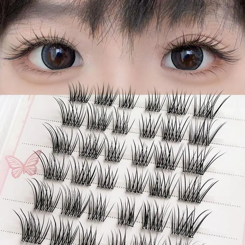 Natural And Realistic Large-capacity Glue-free False Eyelashes Curled In Sections Long-lasting And Durable