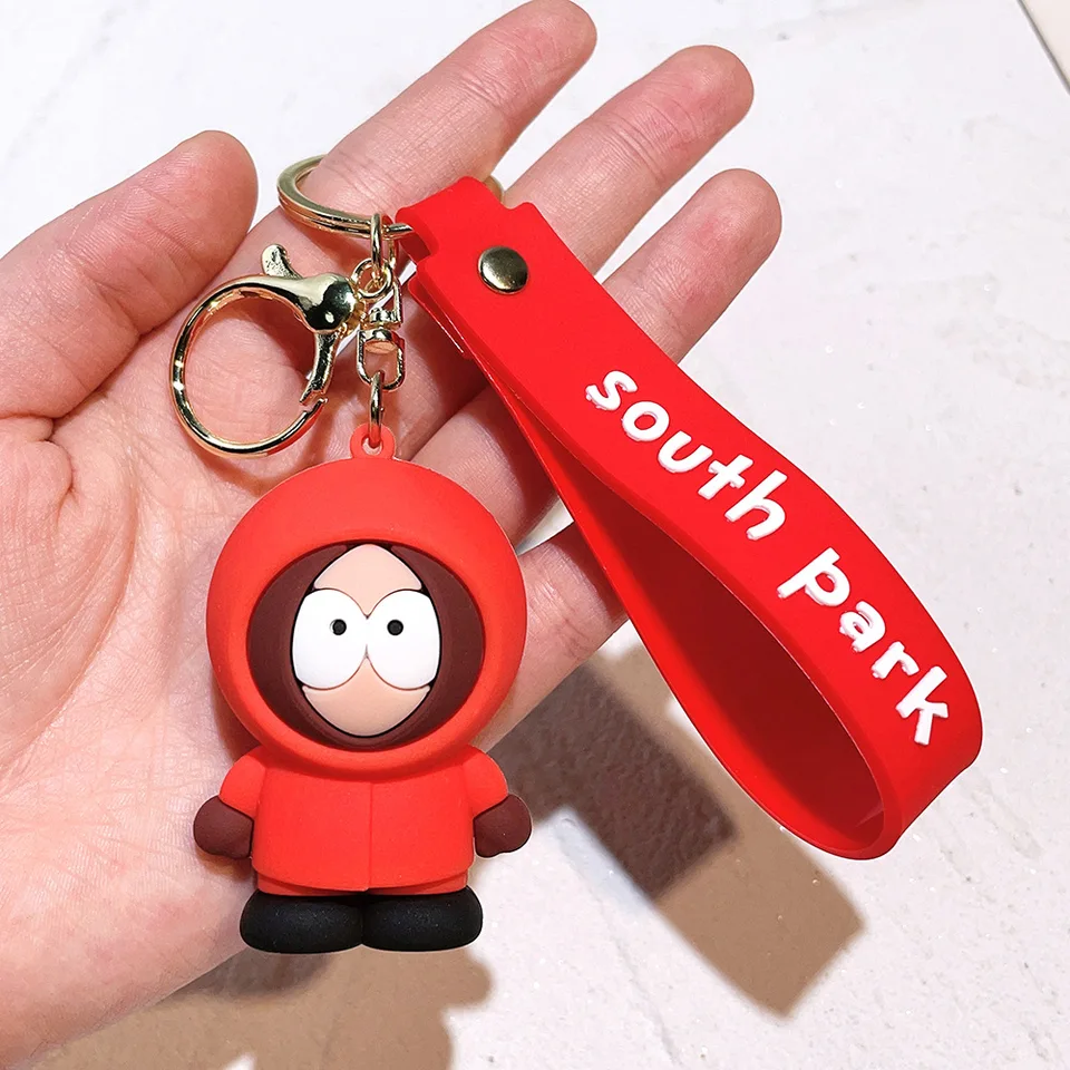 South Park Doll Keychains Anime Figure Key Ring Kawaii Bags Decor
