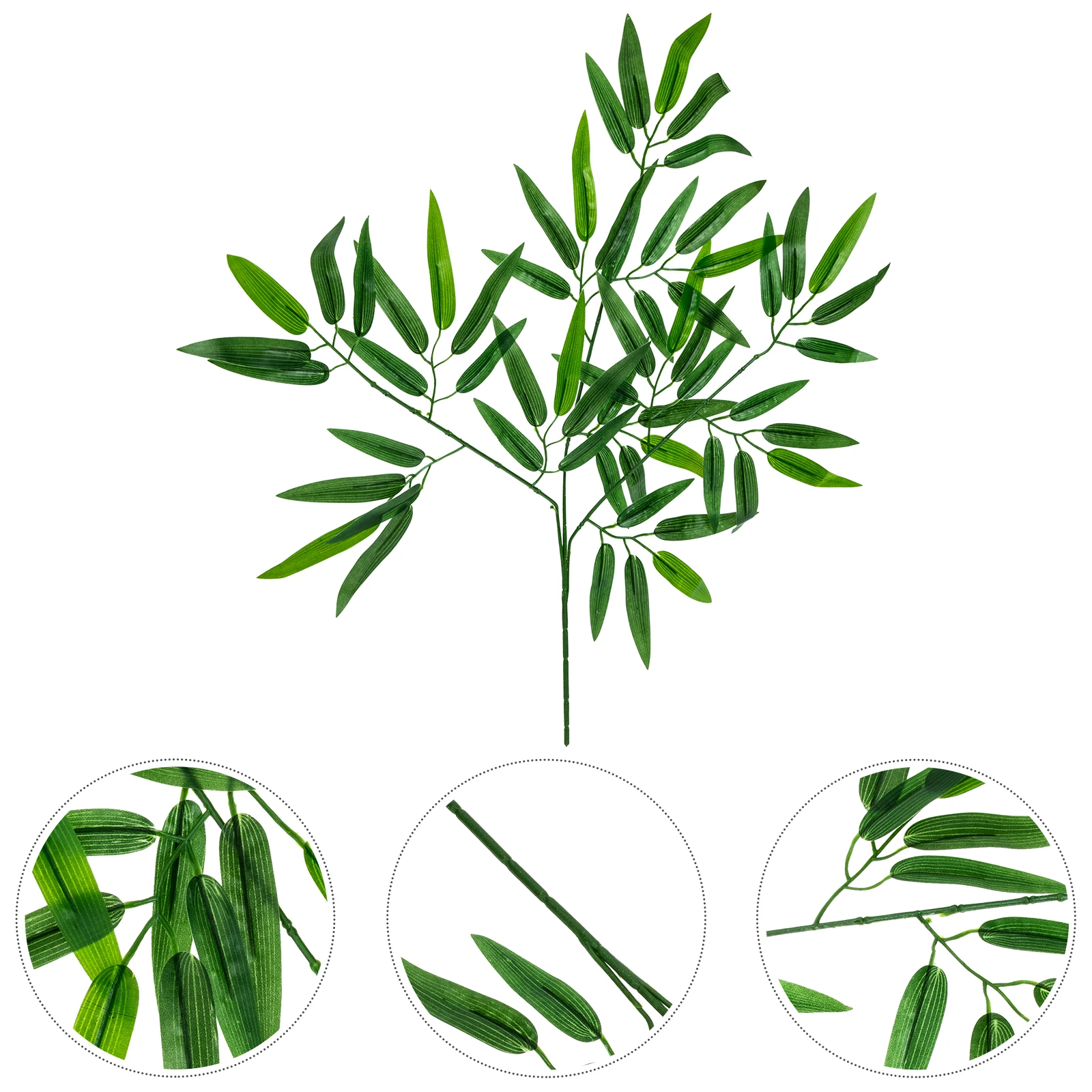 

5Pcs Imitation Bamboo Leaves Decorations Lifelike Artificial Leaves for Housewarming Gift Home Heating Spaces Indoor Outdoor Use