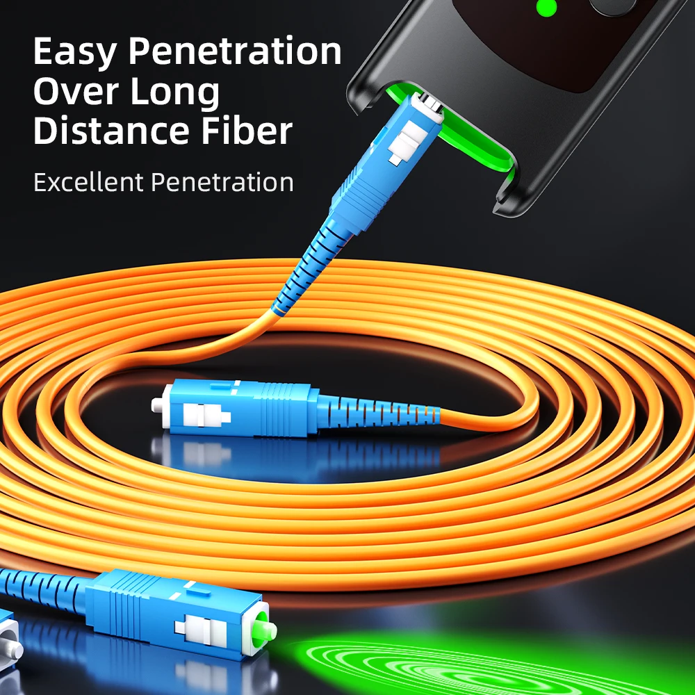 New Green Light Fiber Optic Visual Fault Locator Rechargeable Type C VFL 15/30/50/80/100mW VFL Fiber Optic Green Light