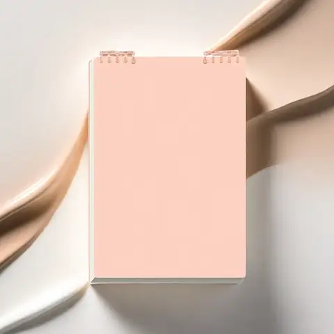 Aesthetic Pink Vertical Spiral Notebook Standing Desk Design Thick Lined Paper Twin-Wire Diary Journal for Women Girls