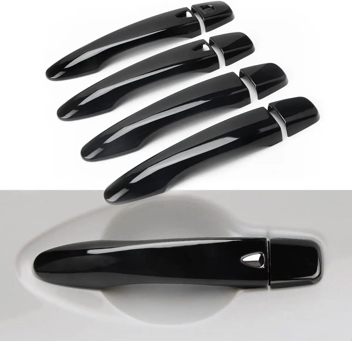 

Car Door Handle Cover Protector w/ Smart Key Holes Compatible with Nissan Murano 2015-2024 Maxima 2016-2024 Kicks 2017-2024
