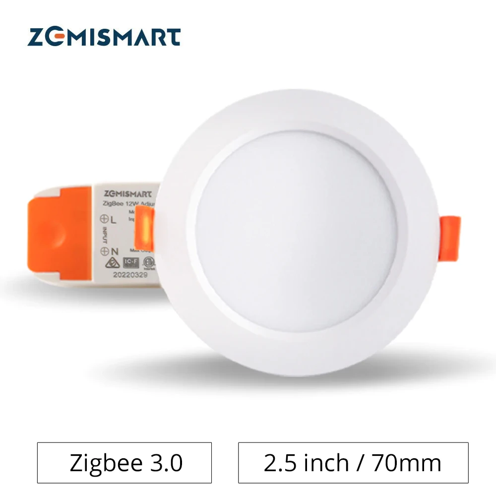 

Zemismart Zigbee 3.0 2.5 Inch RGBW Smart Downlight Led Light Echo Plus SmartThings Smart Lighting Solution Alexa Google Home